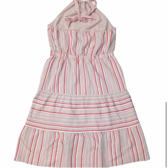 Kaari Blue Ginkostrip Pink Halter Neck Dress - Picture 4 of 6